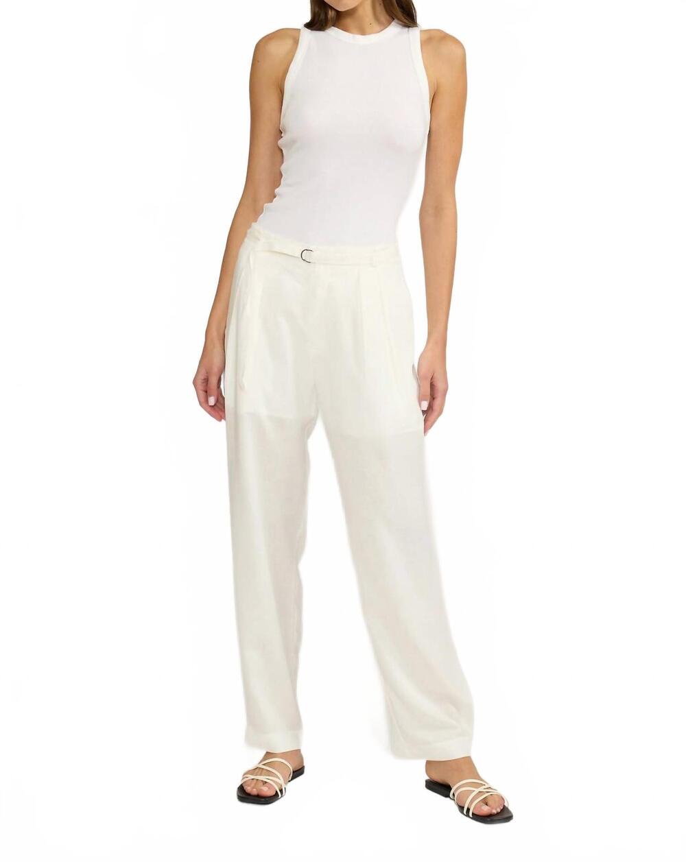 NEW LUCY PARIS carla wide leg pants in white